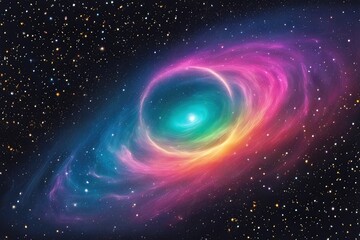 Fantastic and lively cosmic scene