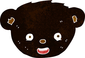 cartoon black bear face