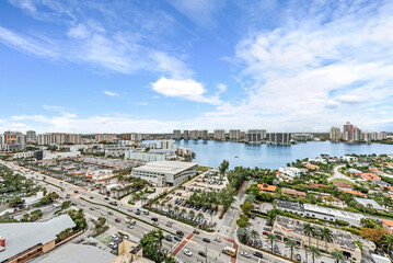 Obraz premium Balcony view over Sunny Isles Beach Florida