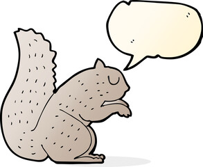 cartoon squirrel with speech bubble