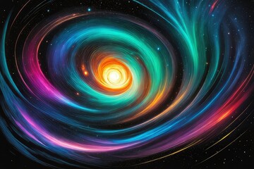 Colorful and breathtaking astral landscape