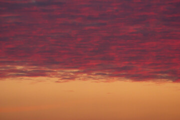 Red sunrise at the springtime