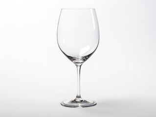 Crystal Wine Glass Elegance and Celebration Isolated on White Background AI Generated