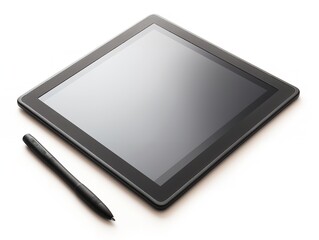 Digital Tablet with Stylus Creative Tool Isolated on White Background AI Generated