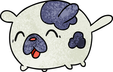 textured cartoon kawaii cute patch dog