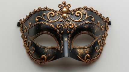 purim, carnival mask isolated on white background Generative AI
