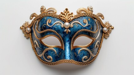 purim, carnival mask isolated on white background Generative AI
