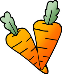 cartoon doodle carrots