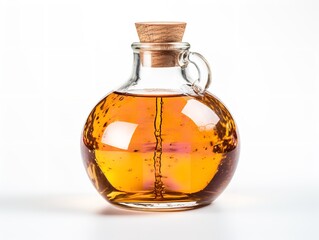 Obraz na płótnie Canvas Glass Honey Jar Sweet Natural Isolated on White Background AI Generated