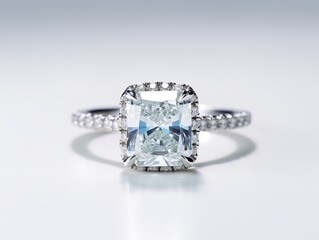 Glistening Diamond Precious Gem Isolated on White Background AI Generated