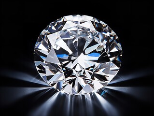 Glistening Diamond Precious Gem Isolated on White Background AI Generated
