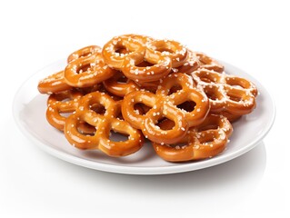 Gourmet Salted Caramel Sweet Treat Isolated on White Background AI Generated