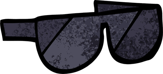 grunge textured illustration cartoon sunglasses © lineartestpilot