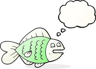 thought bubble cartoon funny fish