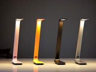 LED Desk Lamp Modern Lighting Isolated on White Background AI Generated