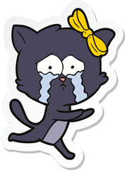 sticker of a cartoon cat