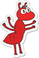 sticker of a cartoon ant