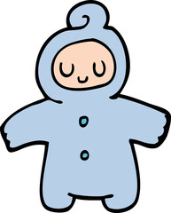 cartoon doodle human baby