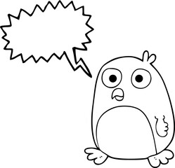 speech bubble cartoon penguin
