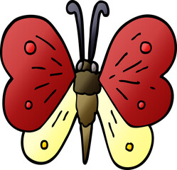 cartoon doodle butterfly