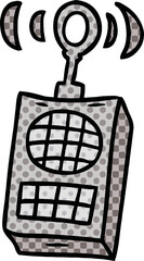 cartoon doodle of a walkie talkie