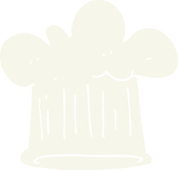 flat color illustration of a cartoon chef hat