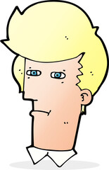 cartoon man narrowing eyes