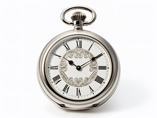 Vintage Pocket Watch Timeless Elegance Isolated on White Background AI Generated