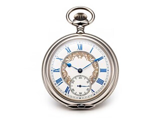 Vintage Pocket Watch Timeless Elegance Isolated on White Background AI Generated