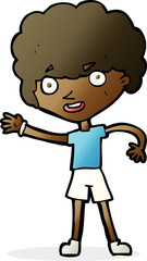 cartoon sporty person