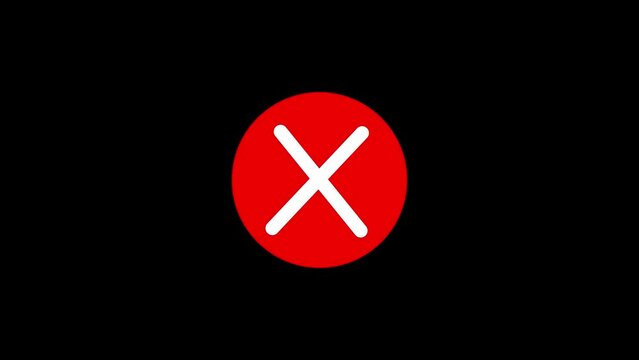 Set of a red cross symbols. Error, stop, failure, cancellation.