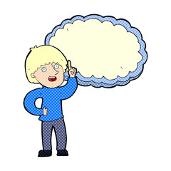 cartoon man with idea