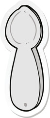 sticker of a cartoon spoon