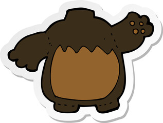 sticker of a cartoon black bear body
