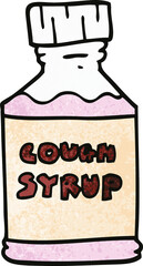 cartoon doodle cough syrup