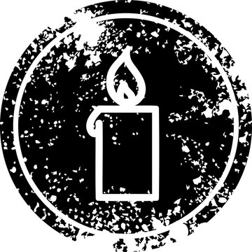 recommend clip art: burning candle distressed icon