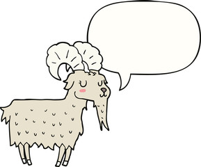 cartoon goat and speech bubble