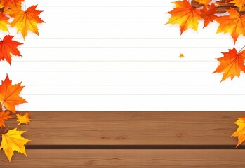 Free vector realistic fall wood background