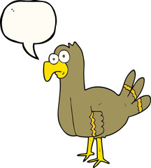 speech bubble cartoon bird