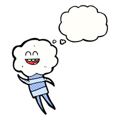 thought bubble cartoon cute cloud head creature