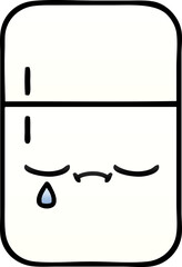 gradient shaded cartoon fridge freezer