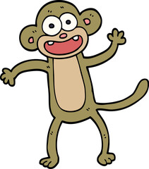 cartoon doodle crazy monkey