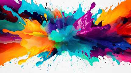Abstract colorful background with splashes