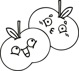 line drawing cartoon juicy apple