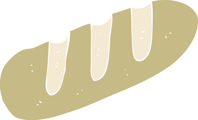 flat color illustration of a cartoon loaf of bread