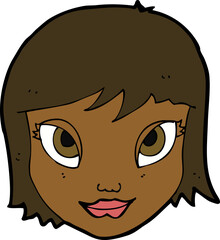 cartoon female face