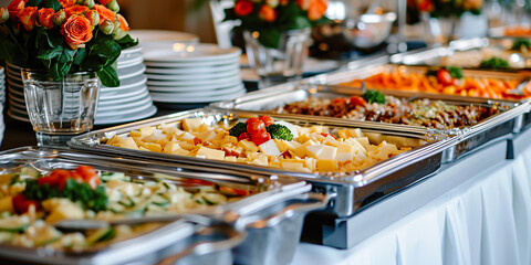 Catering wedding buffet for events