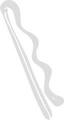 flat color illustration of a cartoon hair clip