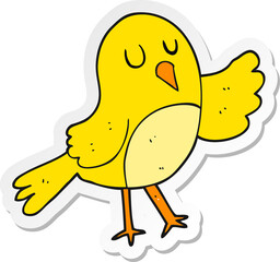 sticker of a cartoon bird