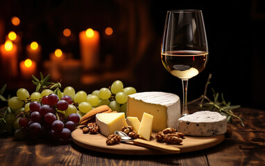 Culinary delight: cheeses and wine